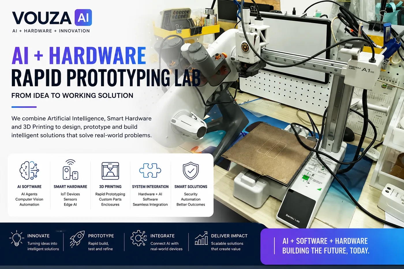 Vouza AI Rapid Prototyping Lab — AI, hardware, and 3D printing